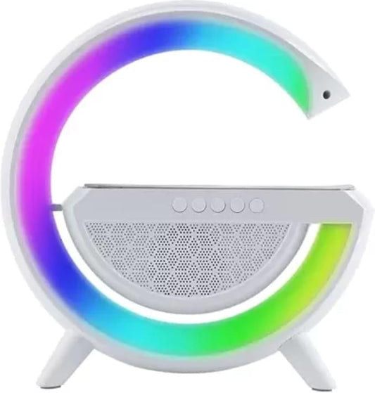 wireless charger lamp, G-type wireless charger, LED Bluetooth Wireless Speaker with RGB Night Lamp, Music, and Call (15W)