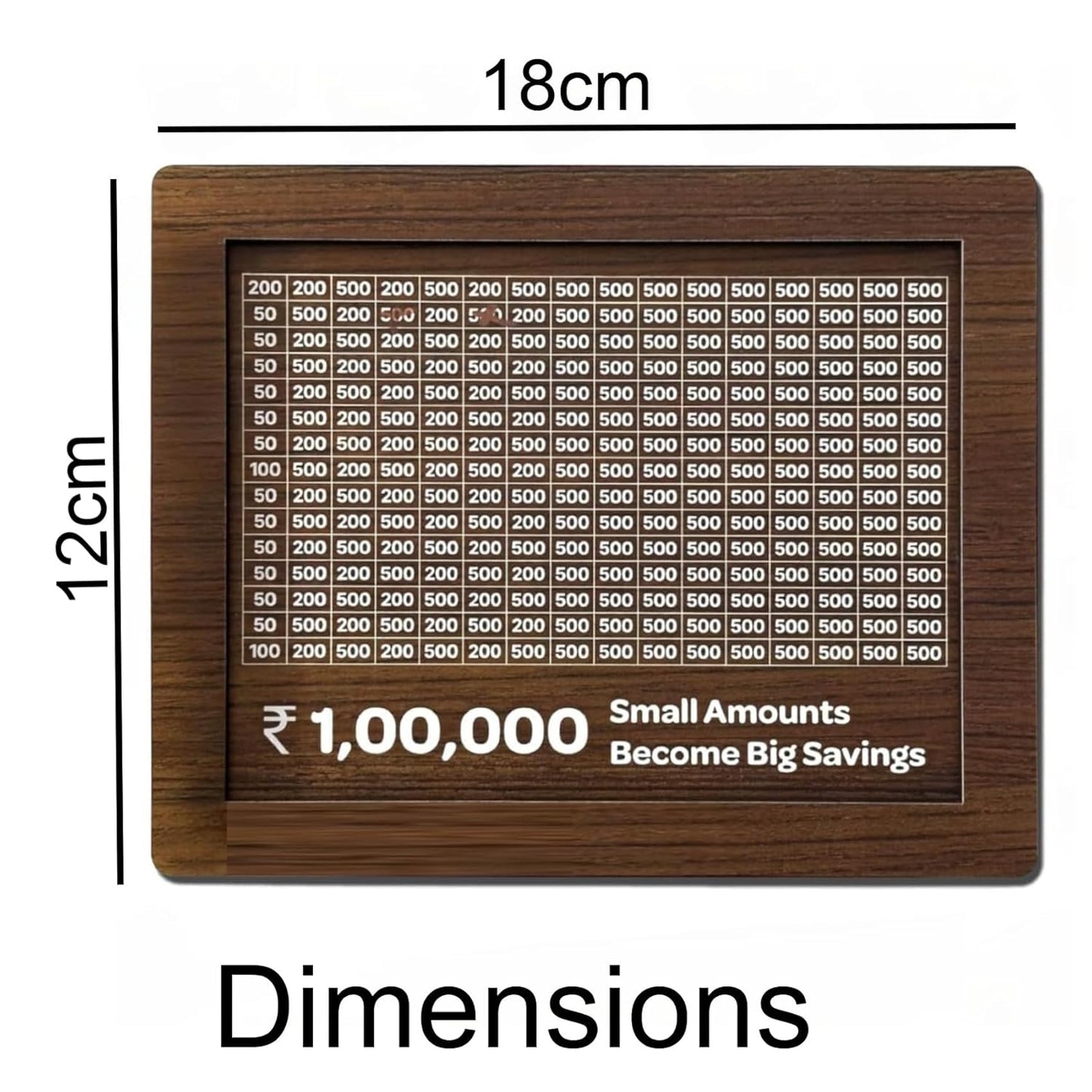 Wooden Money/Piggy Bank, Money Box, Coin Box with Carved Design for Kids/Children, Savings Challenge Box, Cashbox, Cash Vault Wooden Savings Box, Money Save Box Smash, Money Saver