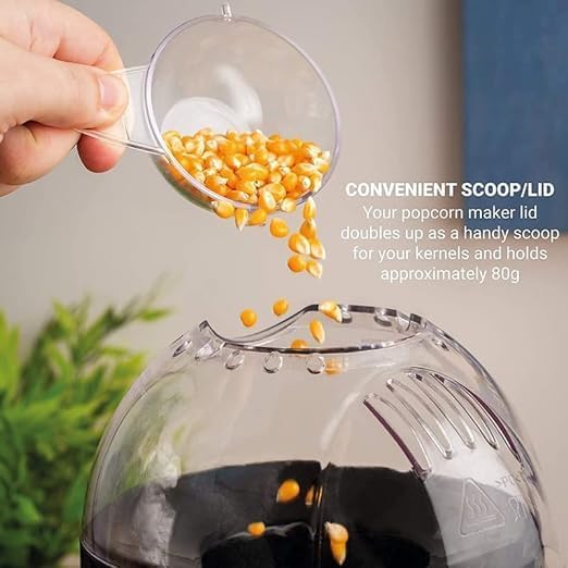 New Mini Sweet Hot Air Popcorn Machine And Snack Maker, Automatic Instant Popcorn Maker Stylish Design, Aluminium Alloy Oil Free Maker Machine, Popcorn in Just Minutes.