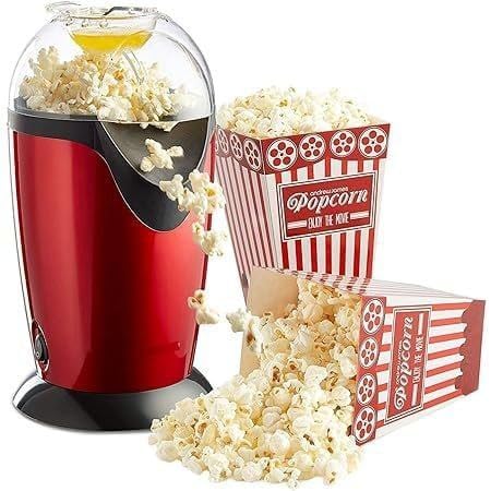 New Mini Sweet Hot Air Popcorn Machine And Snack Maker, Automatic Instant Popcorn Maker Stylish Design, Aluminium Alloy Oil Free Maker Machine, Popcorn in Just Minutes.