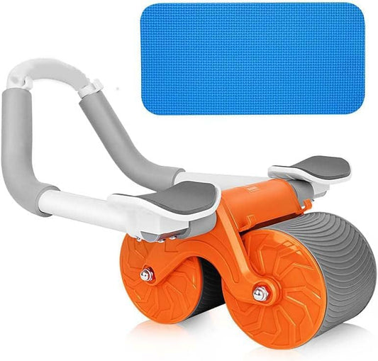 Ab Roller Wheel, Automatic Rebound 2 In 1 For Abs Workout, Abdominal Fitness Wheel For Men Women, Dynamic Core Trainer Plank Exercise Wheels With Phone Stand For Home Gym Fitness